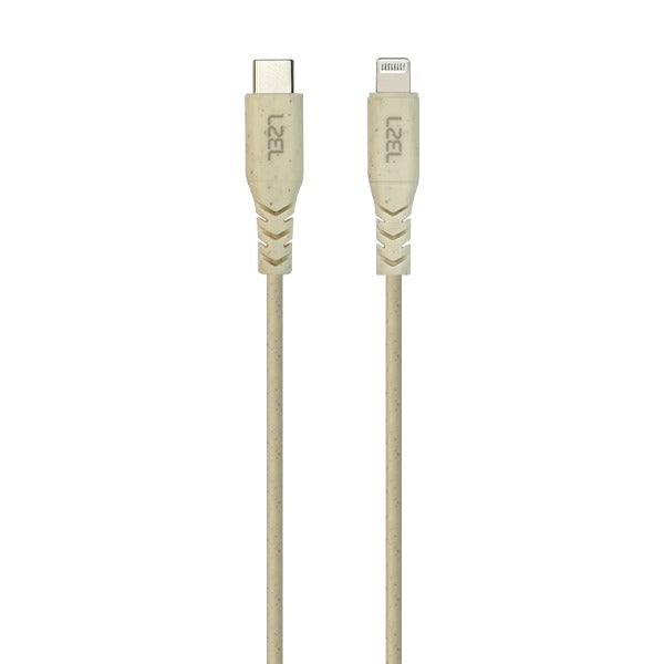 كيبل شحن Celeris Power Volt صديق للبيئة من ليزل USB-C إلي Lightning بقوة 60 واط بطول 1.2 متر | بيج كيبل شحن Celeris Power Volt صديق للبيئة من ليزل USB-C إلي Lightning بقوة 60 واط بطول 1.2 متر | بيج